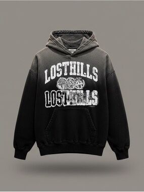 Lost Hills Ombré Washed Heavyweight Hoodie • Size Xl • NWT
